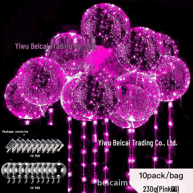 Helium LED Light-Up Balloons for Valentine's, Weddings, Birthdays, and Festivals