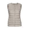 Womens Lightweight Down Vest Short Puffer Sleeveless White Duck Inner Layer V-Neck Round Neck Dual Wear