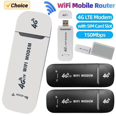 4G LTE Wireless USB Dongle 150Mbps Mobile Broadband Modem Stick 4G SIM Card Hotspot Router for Home Office Wireless WiFi Adapter