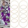 10Pcs 20cm Wooden Frame Floral Circle Hoop DIY Handmade Catcher Embroidery Hoop Hanging Bamboo Hoop Macrame Craft Wedding Decor