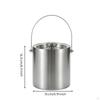 Ice Bucket with Lid Stainless Steel Insulated Easy to Chilled Drink