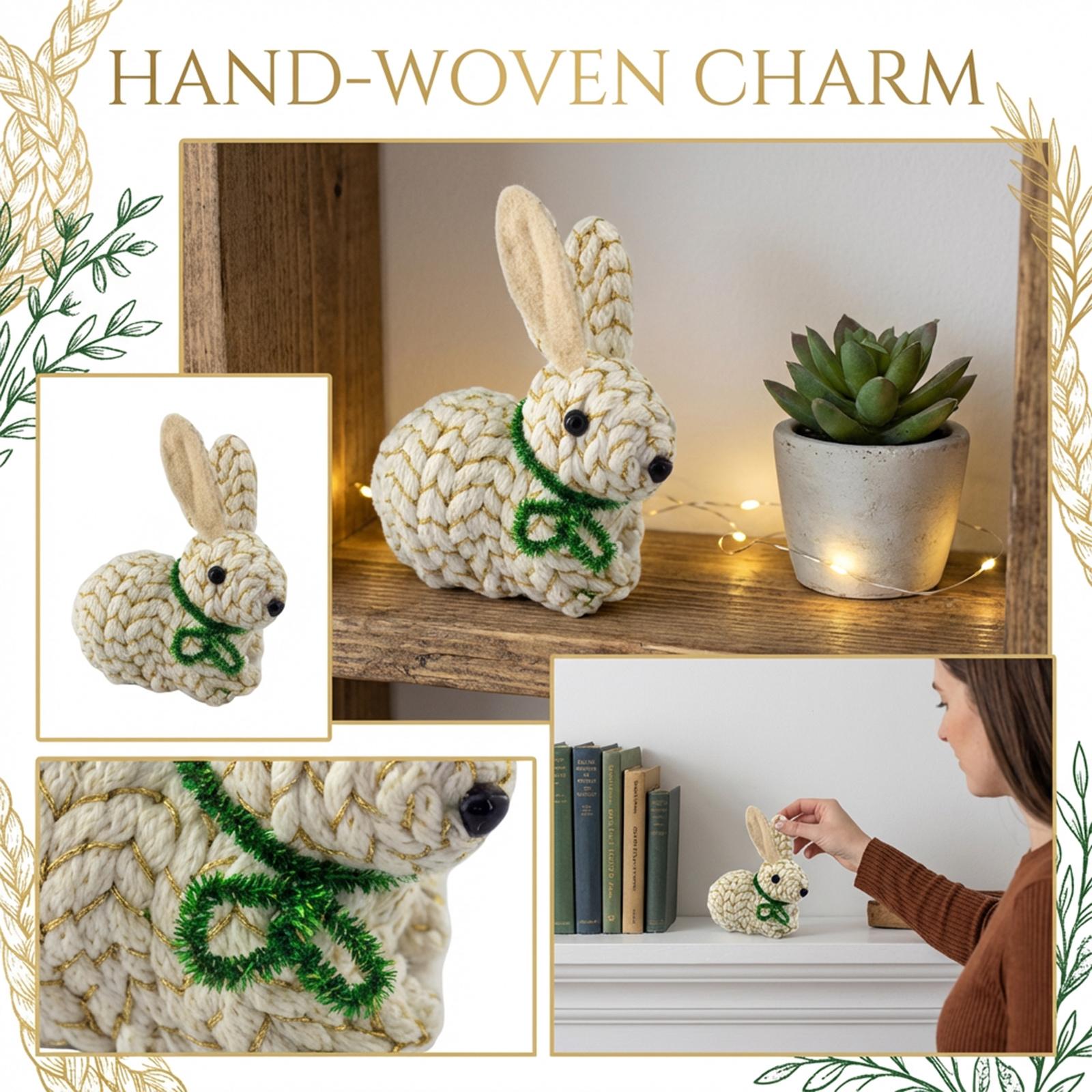 

Straw-woven Tailless Figurine, A Decorative Item And Holiday Gift. One Size