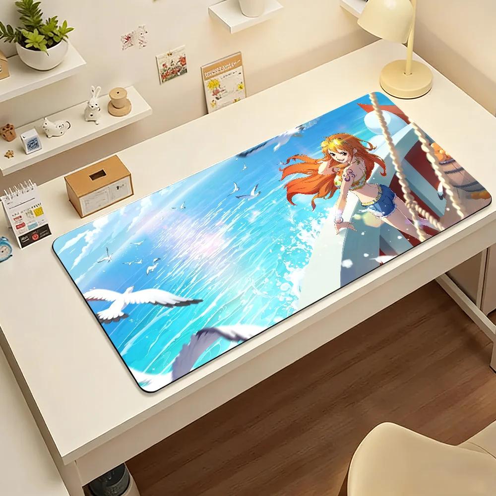 Anime O-One Piece-E Nami Mouse Pad Computer Laptop Rubber Non-slip Mouse Mat Mousepad Gamers Decoracion Desk Mat
