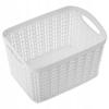 Universalkorb, weiß, länglich, geflochten, 10 x 16 x 12 cm