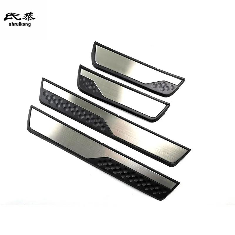 4PCS/Lot ABS Stainless Steel Door Sill Pedal Scuff Plate Cover for 2017- Honda CR-V CRV CR V Car Accessories