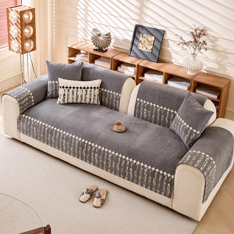 Chenier sofa cushion universal in all seasons 2025 new simple and beautiful starlight seat cushion cloth non-slip sofa seat cushion