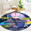 Anime Fusion Custom Name Round Area Rug Carpet Rug For Living Room Bedroom Sofa Playroom Decor Nonslip Floor Mat