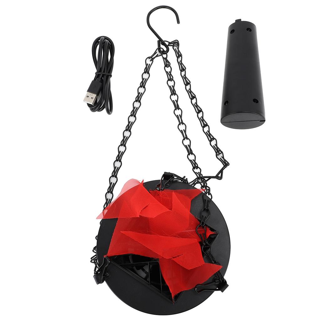 Hanging Fire Flame Light USB Rechargeable LED Fake Campfire Halloween Christmas Holiday Party
