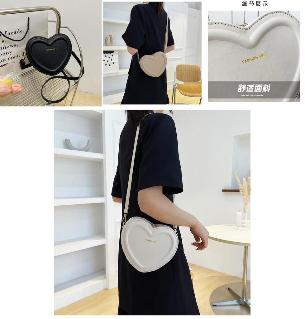 Fresh Style Women's Bag 2022 New Love Bag Trendy Girl Bag Heart-shaped Single Shoulder Diagonal Bag Cute Mini Bag