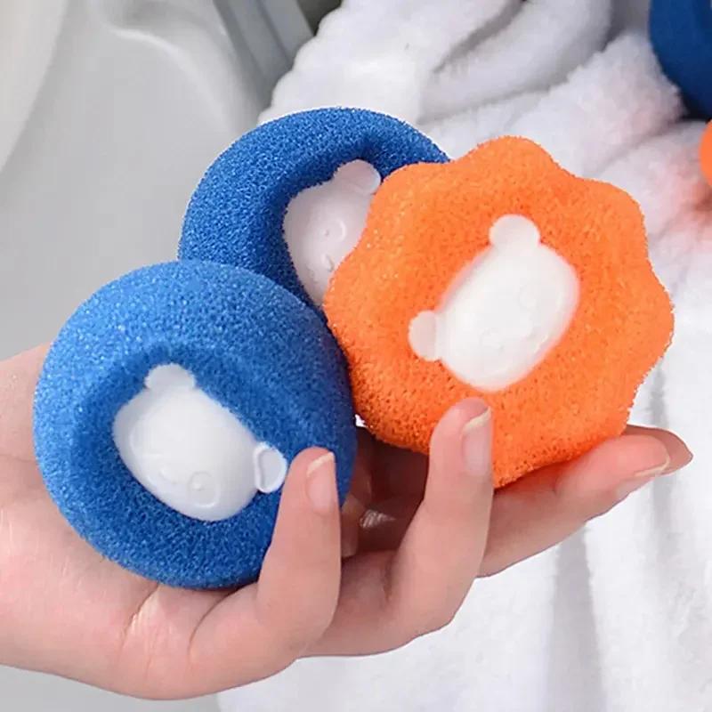 Wiederverwendbare Wäsche Wäschewaschkugeln Entfernt Fusseln von Kleidung Haushaltswaren Plüsch Tierhaarentfernungsball Reinigungsanzug Tücher