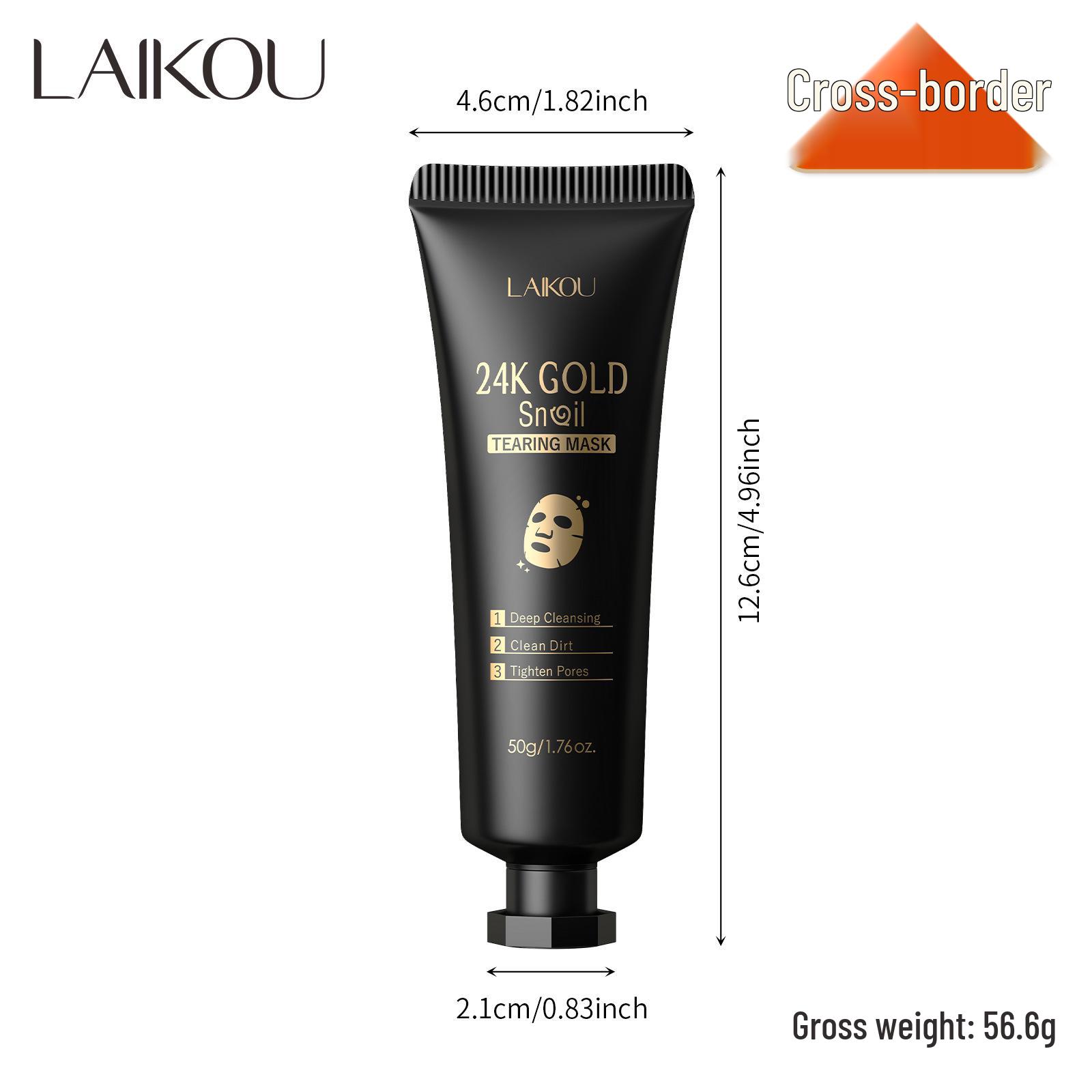 LAIKOU Золотая Улиточная Маска-Пленка 50 г Тюбик - Очищение Пор Уход за Лицом Очищающее Средство