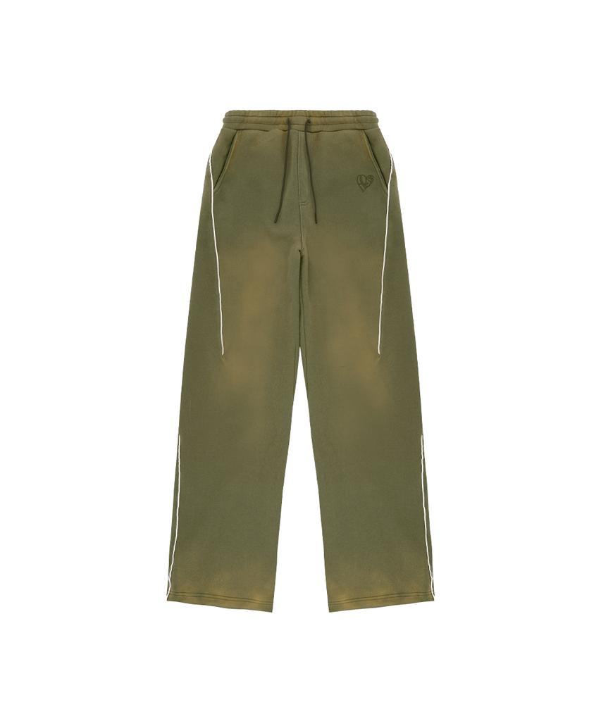 ADSB ANDERSSON BELL Unisex Piping Line Dyed Sweat Pants Apa875U(Khaki)