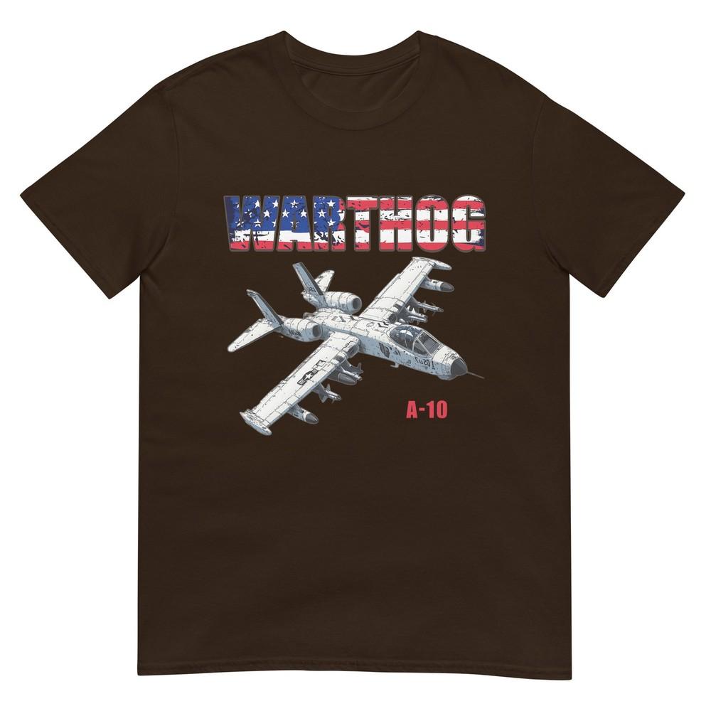 A10 Warthog Military Airplane Pilot With American Flag Gift TShirt