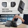 For iPhone 16 Case AUTSPACE A13 Vintage Leather Back Cover with Magnetic Detachable Card Bag