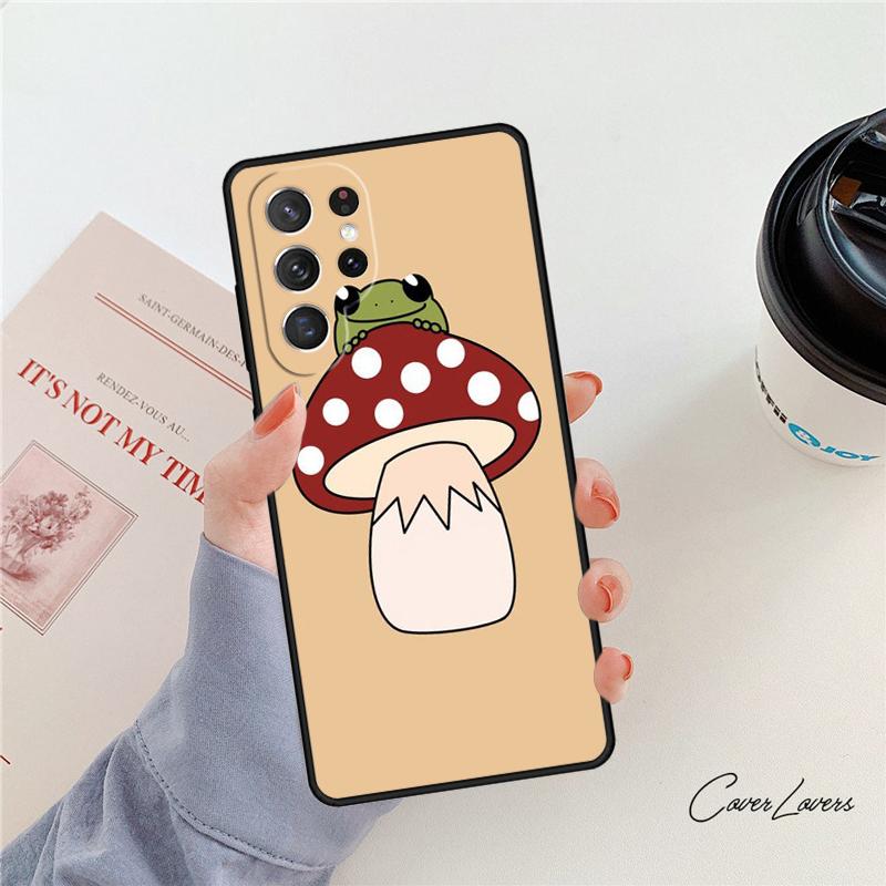 

mushroom frog phone case For Samsung Galaxy S24 S25 S23 S22 Ultra Note 10 20 Plus S20 S21 FE Cover Note10 Pro(Plus)