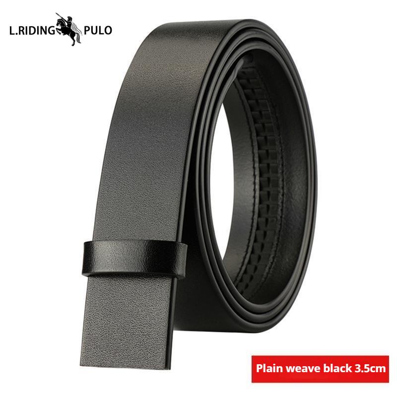 Men's Genuine Leather Belt Without Head and Buckle, Automatic Buckle, Extended Belt, Men's Belt