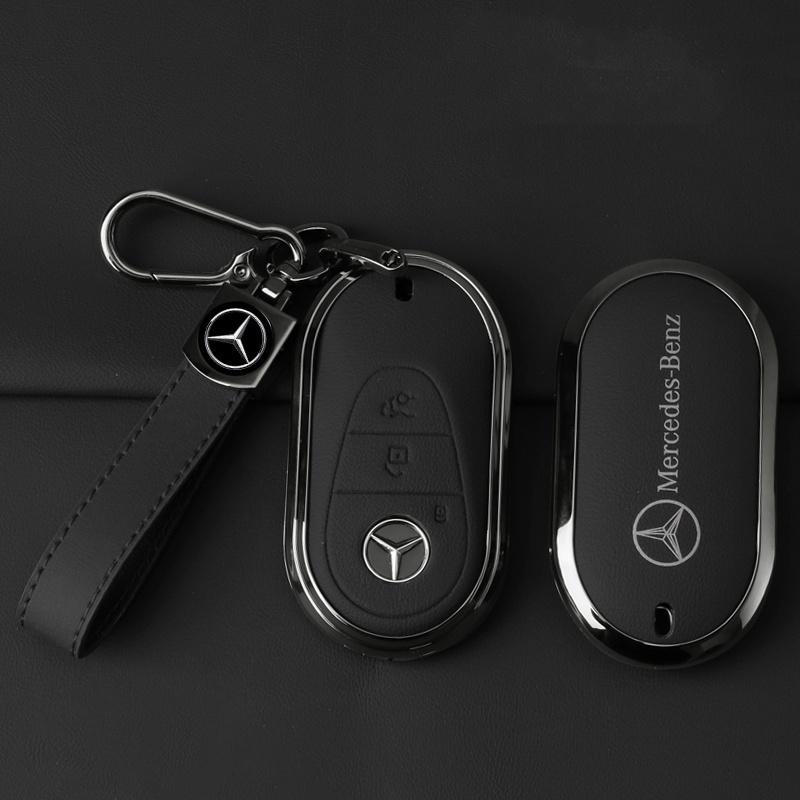Zinc Alloy Leather Car Key Case Cover Protector Shell Fob for Mercedes Benz 2022 C S Class W206 W223 S350 C260 C300 S400 S450 S5 k1