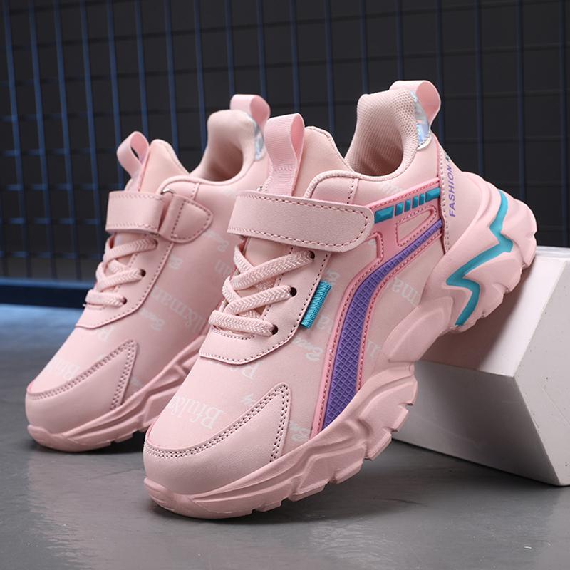 Boy Kids Fashion Sneakers Girls School Casual Shoes Outdoor Breathable Running Shoes Light Soft Sole Non-slip Children Shoes