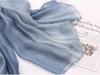 Dual-Use Gradient Mulberry Silk Scarf: Cotton, Linen & Silk Wrap for Women