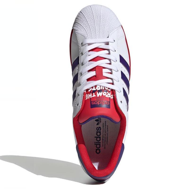Adidas Superstar White Purple Scarlet Sneakers FV4189