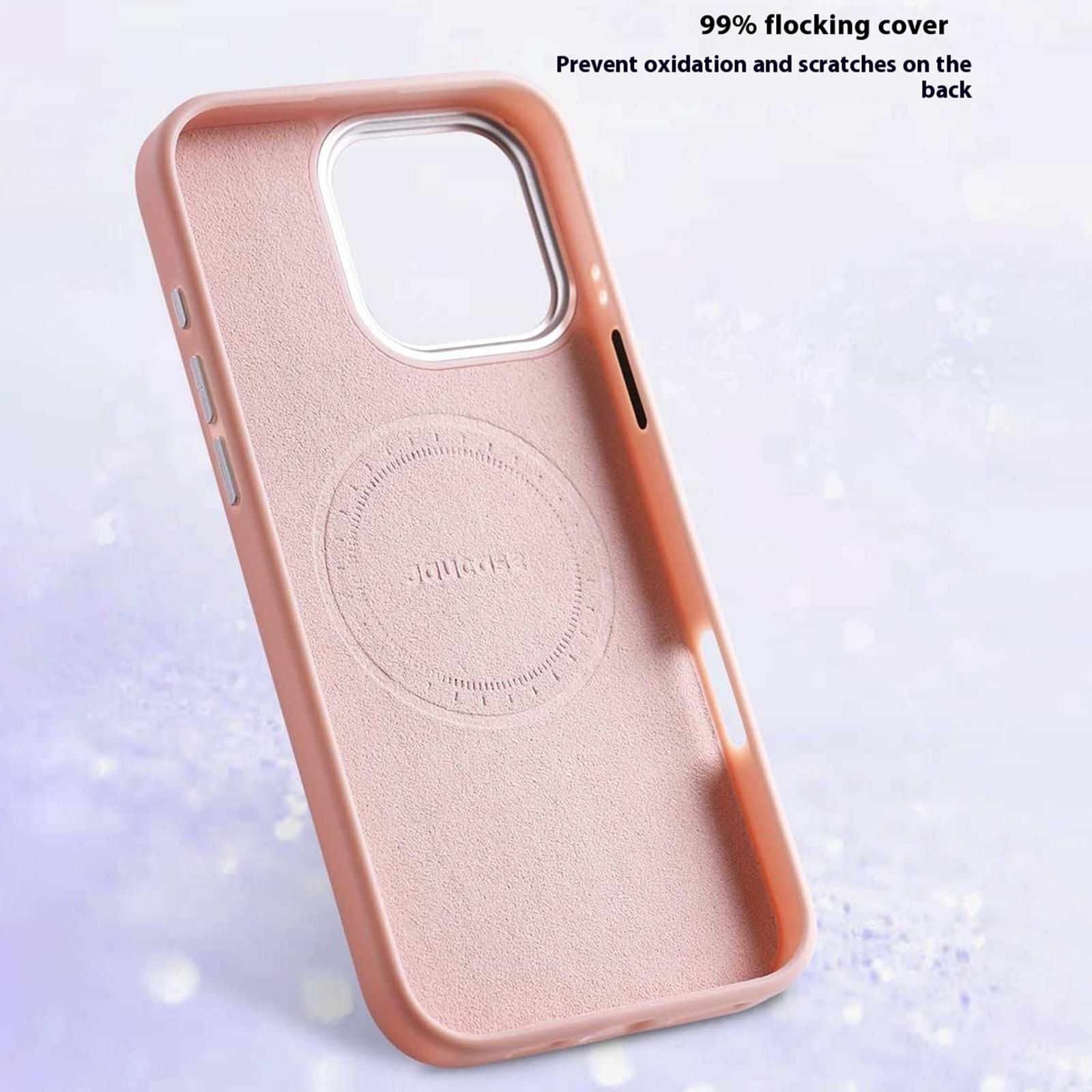 

JAUCASE For iPhone 16 Pro Max Case Compatible with MagSafe Textured PU+TPU+PC Phone Back Cover Purple