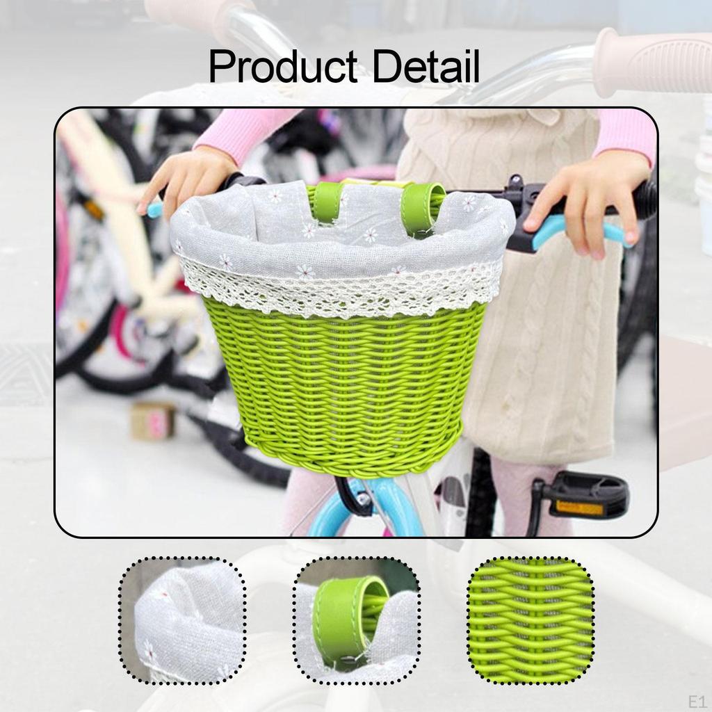 Bike Accessories for Kids, Woven Storage Basket Tricycles