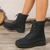 Fashion Women Flats Ankle Boots Short Plush Warm Cotton Shoes Winter Outdoor Casual Sneakers 2024 New Hiking Travel Snow Botas Mujer