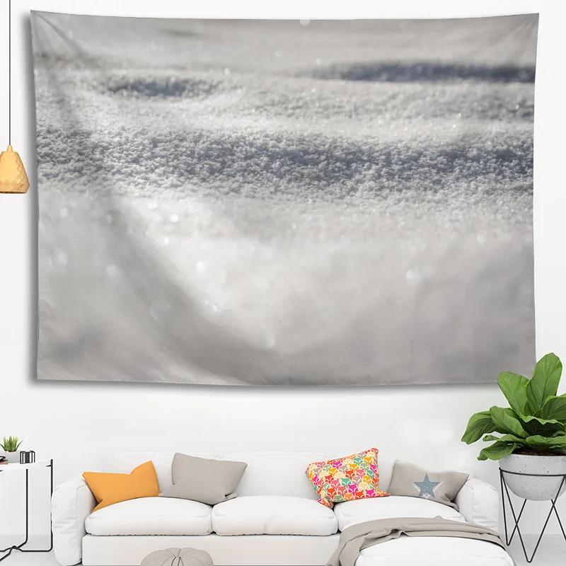 Hot Sale Custom High Quality Snow Wall Hanging Hd Landscape 3D Printing Digital Printing Home Decoration Tapestry