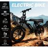 AtlasTrek V8 Max Electric Fat Bike 48V 15AH Lithium Brushless Hydraulic Disc Brake Mountain Full Suspension Lightweight 250W
