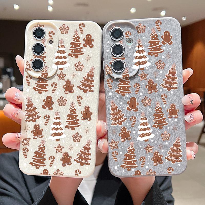Mini Christmas Tree Case For Samsung Galaxy S25 S24 S22 Ultra S23 FE A17 A56 A36 A26 A55 A16 A15 A25 A54 5G Soft TPU Phone Cover