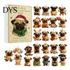 Christmas Box 2026 Advent Calendar, 24 Days Countdown Calendar with 2D Acrylic Holiday Dog/Horse/Cat/Animals Pendants, Mini Animal Hanging Ornaments