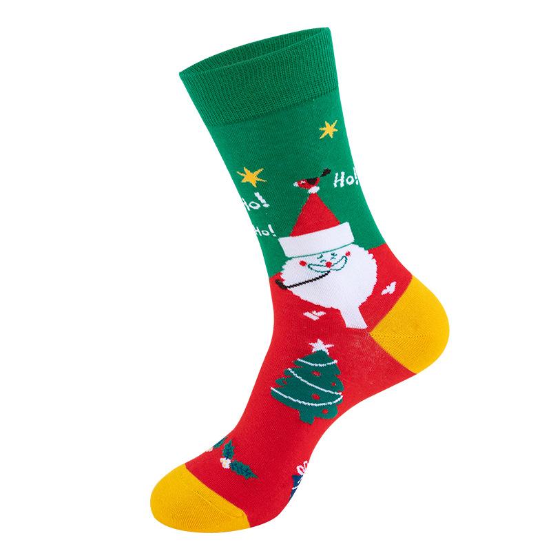 Christmas Stockings Festive Tube Socks Snowman Christmas Tree Stockings Cotton Socks