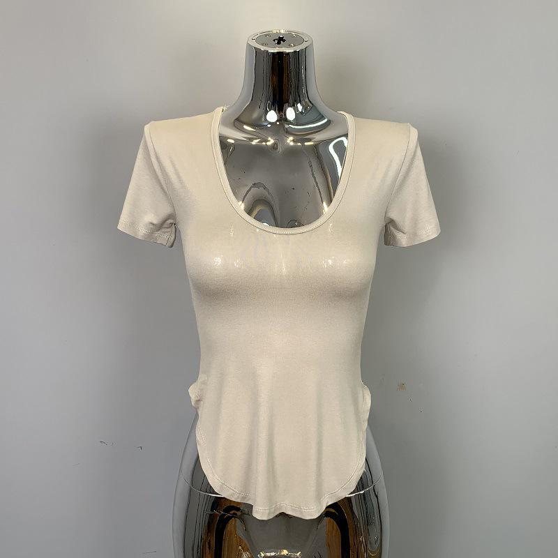 Korean Dongdaemun Sexy Low-Cut Bust-Enhancing Long-Sleeve Top