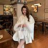 Cape Korean Shawl Wool Coat with Detachable Fur Collar - Women's Small, 2024 Autumn/Winter Fashion