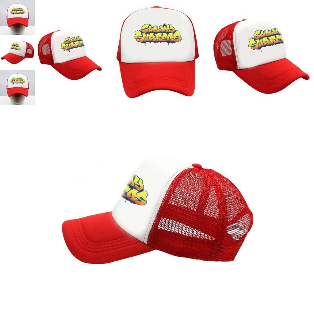 Subway Surfers Round Crown Baseball Cap Sun Shield Breathable For Casual Wear