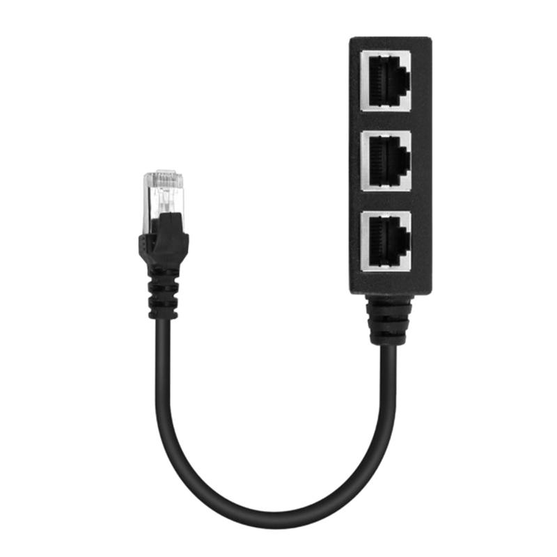 Ethernet Cable Splitter Network Adapter Ethernet Splitter 1 To 3 Cable Rj45 Lan Ethernet Connector Adapter