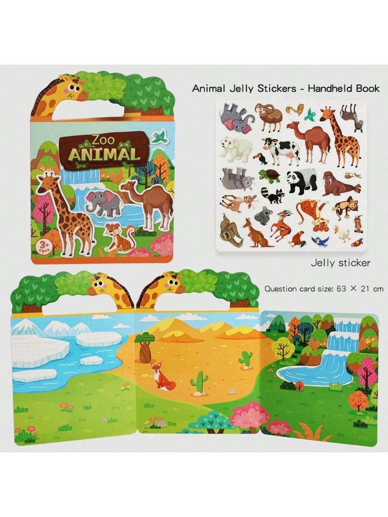 Reusable Sticker Books for Kids, 6 Sets Travel Removable Toddler Sticker Books for 3 4 5 Year Old Girls Boys Birthday Gifts Educ
