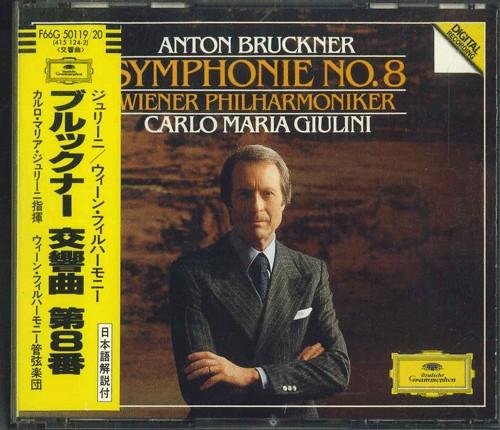 CD CARLO MARIA GIULINI, WIENER PHILHAR - Bruckner Symphonie Nr8 C-moll Nowak F66G50119 DEUTSCHE GRAMMO 1985 Japan Classical Used