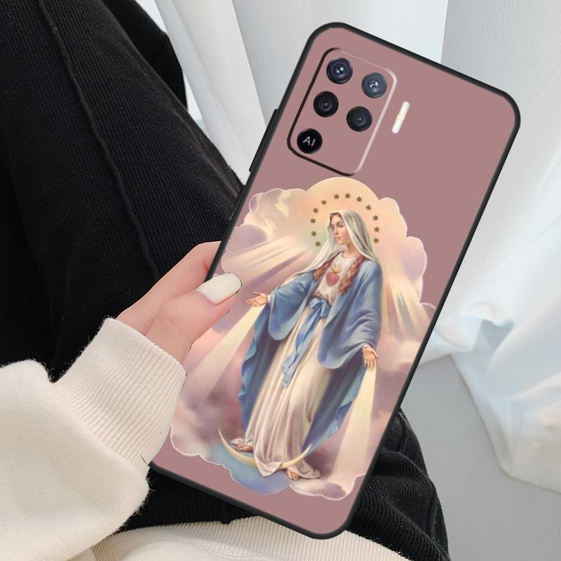 Virgen De Guadalupe Virgin Mary Case For OPPO A54 A74 A94 A83 A91 A93 A5 A9 A31 A53 2020 A15 A52 A72 Find X5 X3 Pro Cover