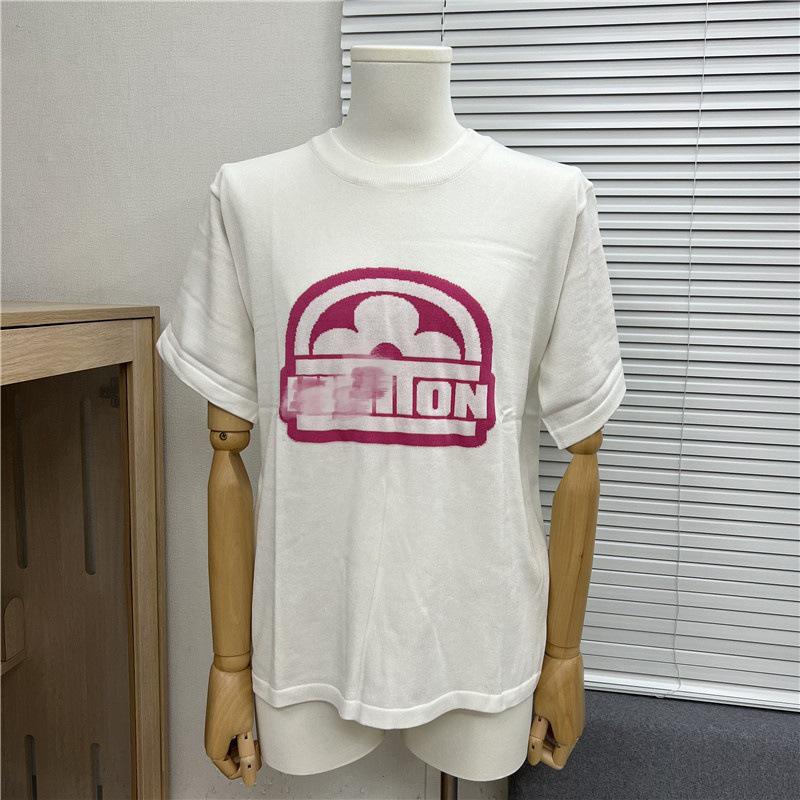 Edition 2025 Spring/Summer Trendy Jacquard Brand Logo Knit Unisex Short Sleeve