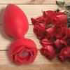 USB Rechargeable, Rose-shaped Anal Plug, 10-frequency Wireless Remote Control Vibration, Anal Plug Vibrator, Sex Toy.