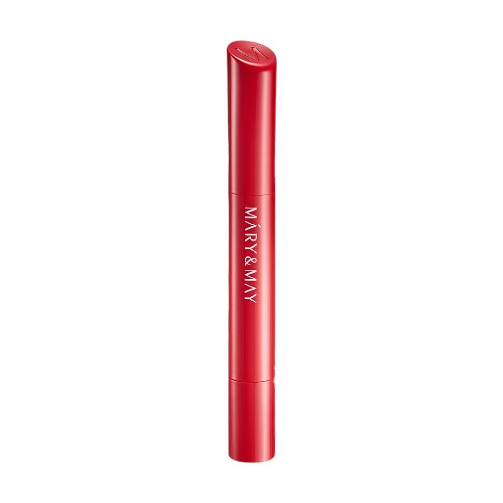 Mary&May Blooming Glow Lip 1.7g - 04 Cool Red Tulip (High-Shine Tinted Melting Lip Balm, Vegan Volumizing Lip Gloss Stick)