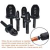6pcs Triangle Shank Tube Expander Bit 6 Piece Set Swaging Drill Bit Set  For Air Conditioner