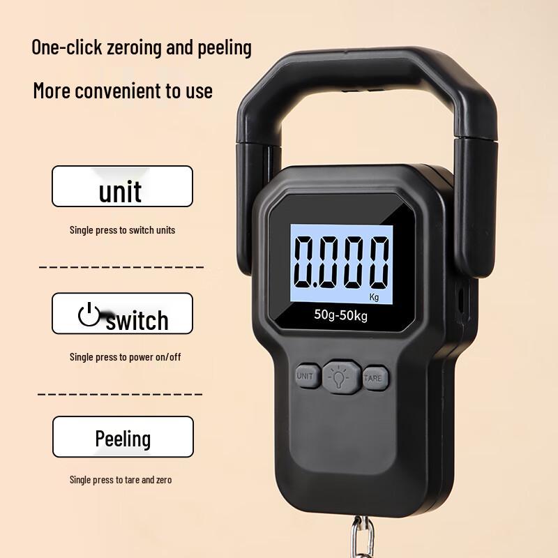 Baijie High-Precision Portable Electronic Luggage Scale with Tape Measure