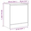 Shoe Cabinet White 60 x 34 x 63.5 cm Engineered Wood