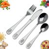 Children'S Cutlery Set Steel Spoon Fork Knife Spoon 4 Electric Set