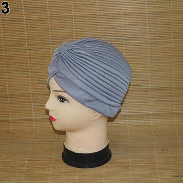 Femei Bandita Bumbac Turban Indian Stretchy Cap Wrap Cancer Yoga Casual