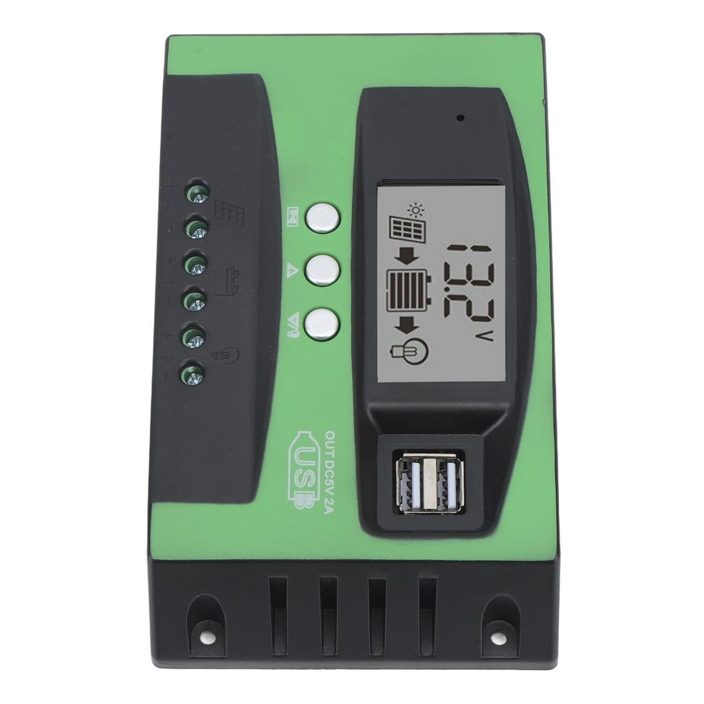 Solar Charge Controller with Dual USB Port 12V 24V MPPT Solar Panel Controller for Home Industrial