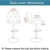Bar Stool Cover Set of 2/4/6, Removable Washable, Shell Back Adjustable Swivel Bar Stools Slipcover,Barstool Protector Covers for Dining Room Kitchen