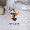 Colorful Hummingbird Necklace, Alloy Colorful Hummingbird Necklace For Women,Cute Mini Colorful Hummingbird Pendant Necklace
